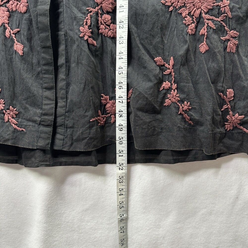 Kyla Seo Willow Maxi Dress Caite Embroidered Long Pockets Small Slip Black NWOT - Picture 13 of 16